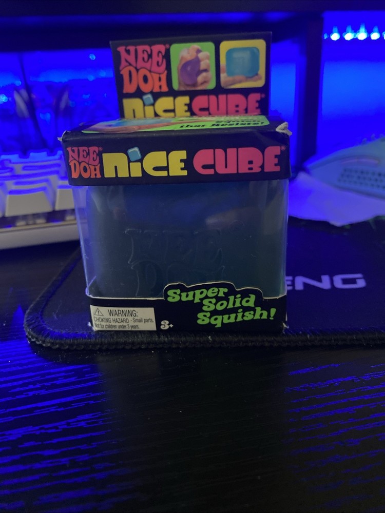 NeeDoh Nice Cube Blue Color. Comes with Box Real. Fairly Used Great Condition