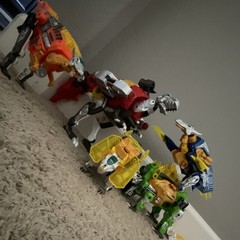 Dino Robots 5pc Dinosaur Transforming Action Figure Set, Plastic, Multicolor