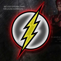 THE FLASH DC LOGO LIGHT Large LED 23″ Store Display Comic Sign BRANDLITE