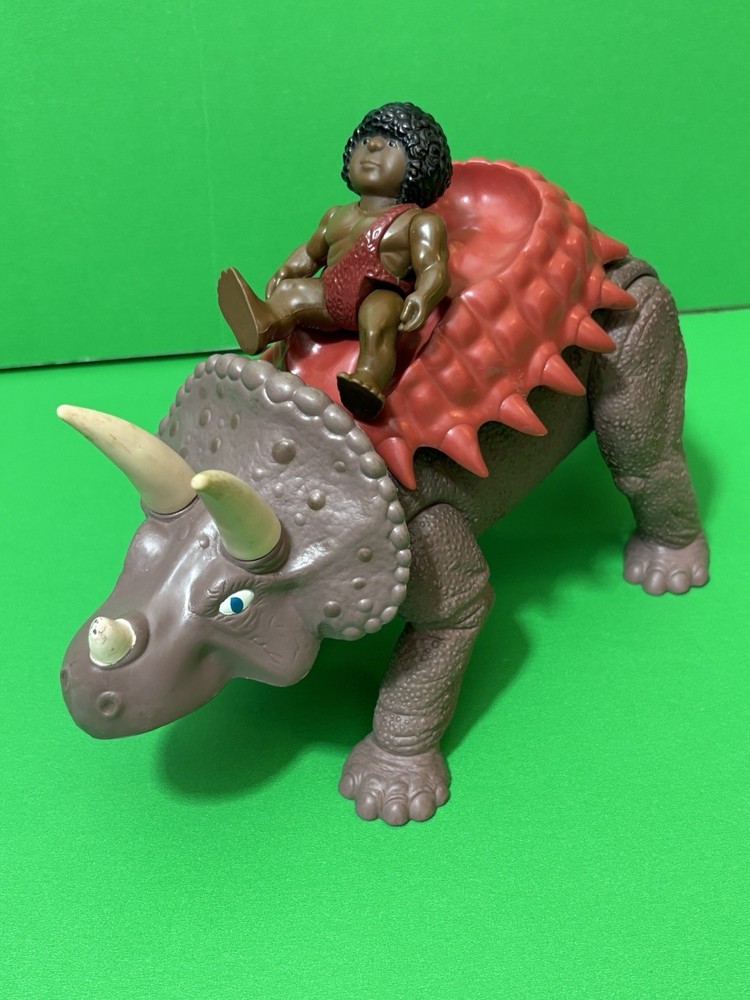 Triceratops & Brin Vintage Definitely Dinosaurs Complete Set 1987 Playskool