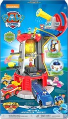 , Mighty Lookout Tower with 4 Exclusive Bonus Action Figures, Toy Car, Lights an