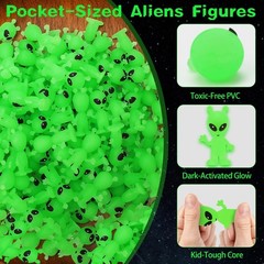 30 Pcs Mini Alien Figures Glow in the Dark, Small Luminous Little Tiny Alien Fig
