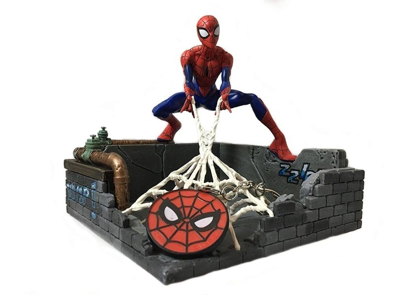 Marvel Spider-Man Finders Keypers Statue Key Holder Figure PVC 5.5in