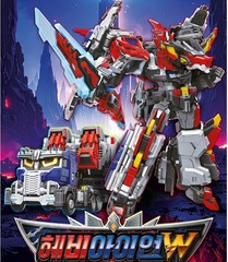 SAMG Metal Cardbot W Heavy Iron W Transforming Robot Figure Truck Korean Anime