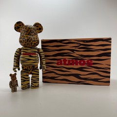 Medicom Toy Bearbrick atmos Animal 100% & 400% Set Leopard Tiger Print Figures