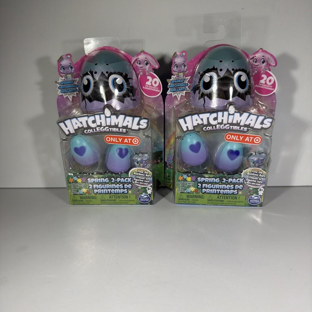 Lot Of 2 Hatchimals CollEGGtibles Sparkly Spring Target Exclusive Mystery 2-Pack