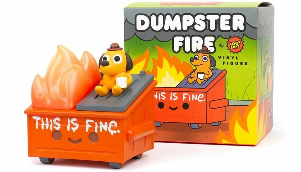 Lil Dumpster Fire This Is Fine Vinyl Figure *IN HAND* *SOLD OUT*