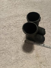 Vintage GI Joe (1) Pair Of Tall Black Jump Boots Laces Laying Down (R)