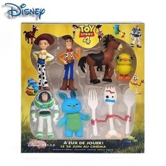 7PCS Toy Story 4 Action Figures Woody Buzz Jessie Forky Bear Pig Toy Set Gift