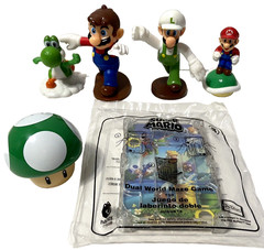 Super Mario Bros. McDonalds Lot of 6 – Mario Luigi Yoshi Toad Koopa Troopa Game