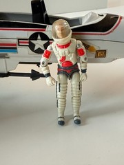 💥HTF 1983 GI JOE SKYSTRIKER ACE Complete no parachutes WORKS NICE + CLEAN💥