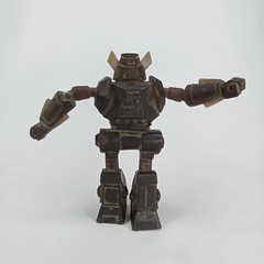 Vintage Bend-A-Bots Fighting Robot Warrior Bang Bongg Bendable Marty Toys 1985