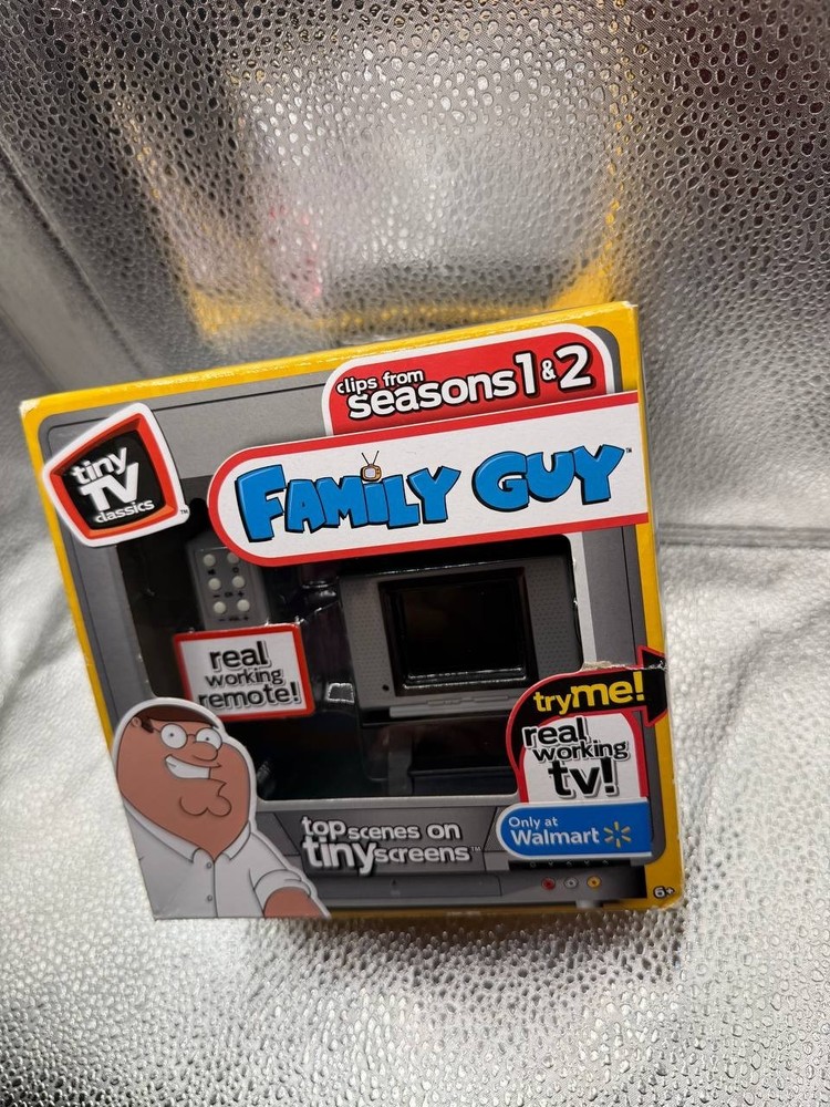 Tiny TV Classics FAMILY GUY Edition Collectible Color Show Real TV w/ Remote NEW