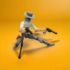 Outlaw 13 | Cowboy Dummy 13 Action Figure | 3D Printed Articulate Toy