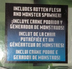 Minecraft Zombie Figure Includes Rotten Flesh And Monster Spawner Mattel/Mojang