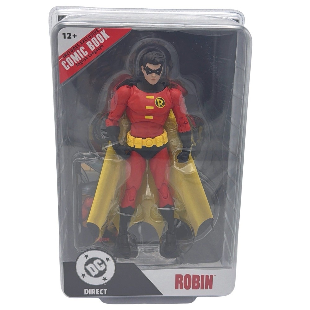 DC Direct Robin Action Figure Teen Titans Reborn Tim Drake Comic Book Set