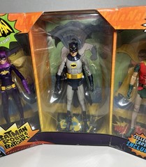 2014 Mattel 1966 Batman Classic TV Series 6″ Figures 3-Pack Robin Batgirl *READ*