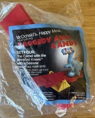 McDonald’s MacMillan Blue Camel PVC Figure Raggedy Ann & Andy 1989 Sealed