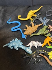 VTG Dinosaur & Snakes Toys Lot of 36 Mixed 80s 90s 00s Plastic/ Rubber Great Con