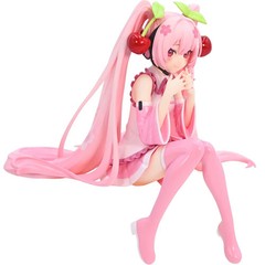 Hot Hatsune Miku Anime figure Pink dress model action figures toys Cherry pink