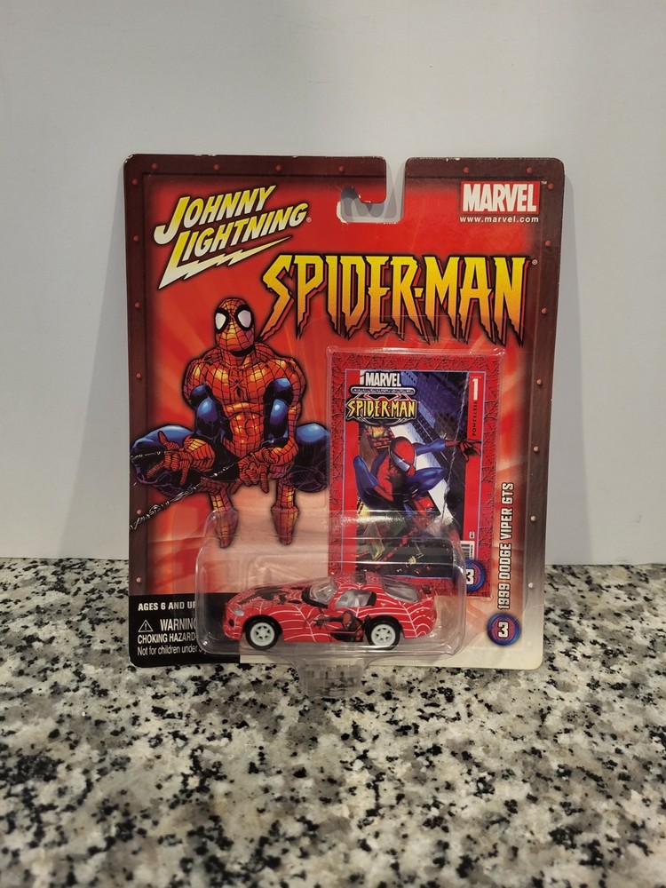 Spider-Man 1999 Dodge Viper GTS JOHNNY LIGHTNING 3 White CHASE NEW #2 RB1