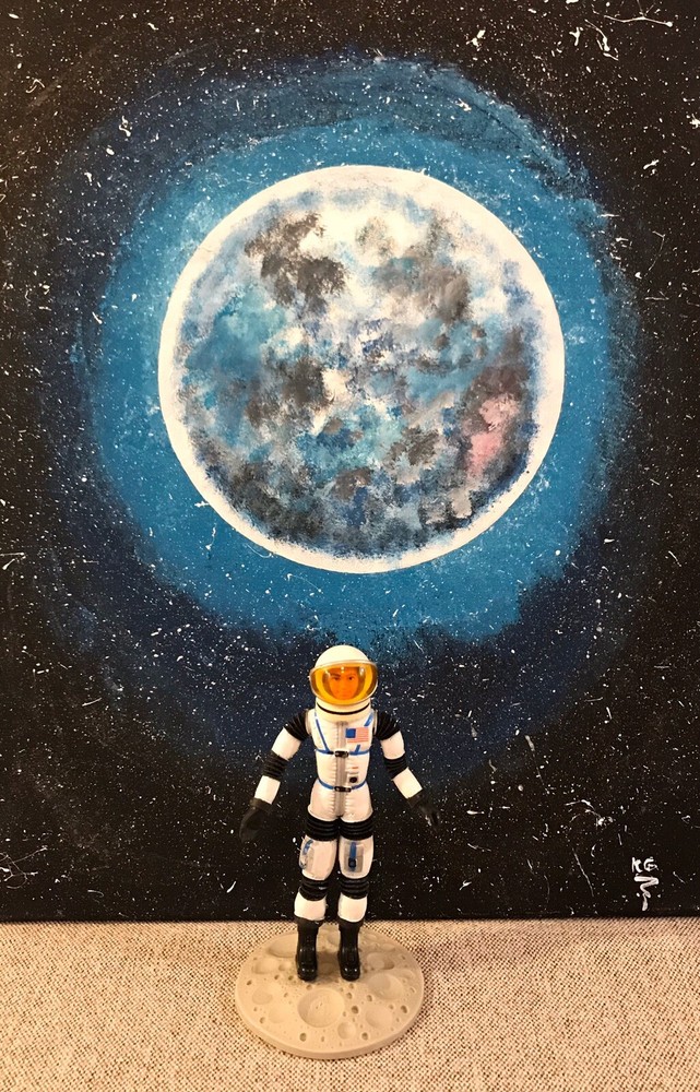 Custom Major Matt Mason MOON BASE STAND ONLY – (MATT MASON FIGURE NOT INCLUDED)