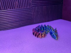 3D Printed Crystal Dragon 8″