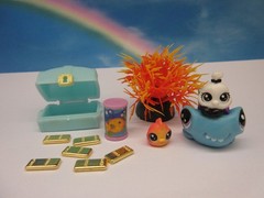 LITTLEST PET SHOP RARE #1-68 OTIS HEADHAMMER MINI SHARK, TEENSIE FISH & CRAB