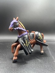 Simba Medieval Kingdoms Horse Black/purple. Knights horse only. Wargaming 5.5”