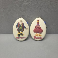 Chicken Run Talking Keychain Lot Mr Tweedy Bunty Playmates 2000 Vintage