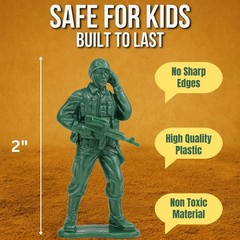 Liberty Imports Army Men Toy Soldiers Playset Bucket – WWII Action Figures w…