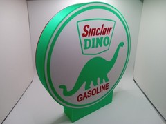 Retro Sinclair Dino gasoline lightbox sign retro logo light box with stand