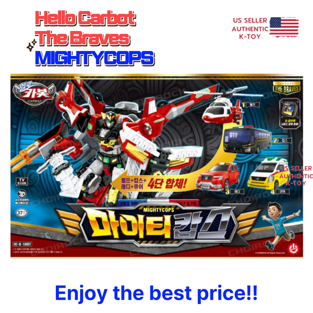 Hello Carbot The Braves Mighty Cops 4-in-1 Transforming Police Car Robot 2026