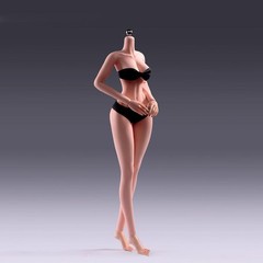 YM503 1/6 Large Breast Thin Waist Girl 12″ Female Action Figure Body Hands Foot
