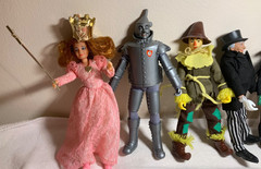 VTG 70s Mego Wizard Of Oz Dolls Dorothy, Scarecrow Witch Lion Lot 7 Figures Set