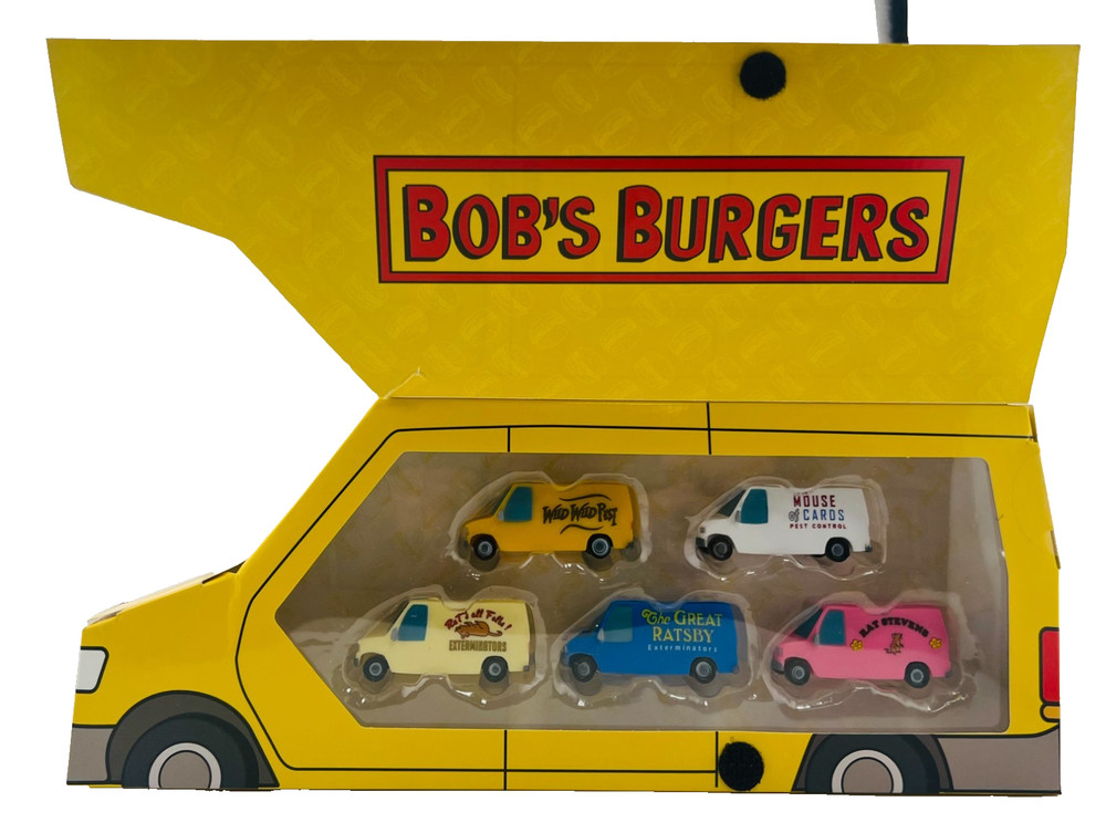 BOB’S BURGERS EXTERMINATOR VAN SET BOX SEALED RARE 2018 SDCC COMIC CON EXCLUSIVE