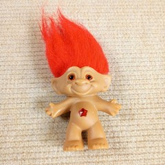 VTG Ace Novelty Troll Doll Lot of 3 Red Yellow Hair Lucky Gem Jewel Belly 3-5″