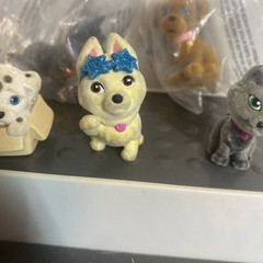 Puppy In My Pocket & Kitty In My Pocket Flocked Figurines 3 Used & 2 BRAND NEW