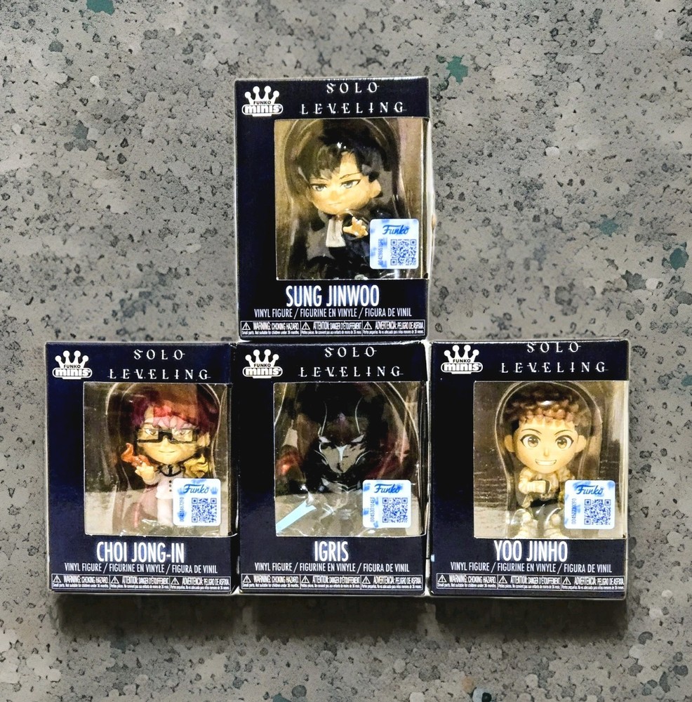 Five Below Exclusive – Complete Rare Set of 4 Solo Leveling Mini Vinyl Figures