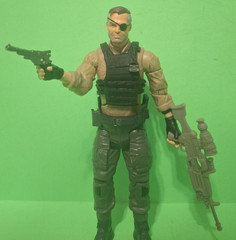 Marvel Legends NICK FURY CAMO *CUSTOM*+ COMIC NICK FURY AGENT of SHIELD # 40