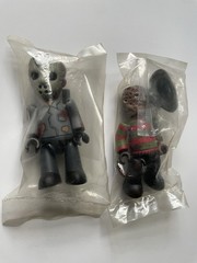 2002 Cinema Of Fear Jason Freddy Leatherface Mini Figures Horror Mezco Mez Itz