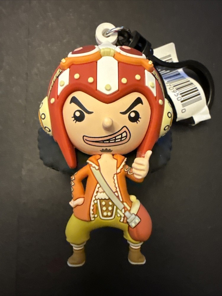 NWT One Piece Toei Animation Monogram Figural 3D Bag Clip ~ Dressrosa Usopp