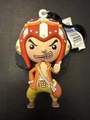 NWT One Piece Toei Animation Monogram Figural 3D Bag Clip ~ Dressrosa Usopp