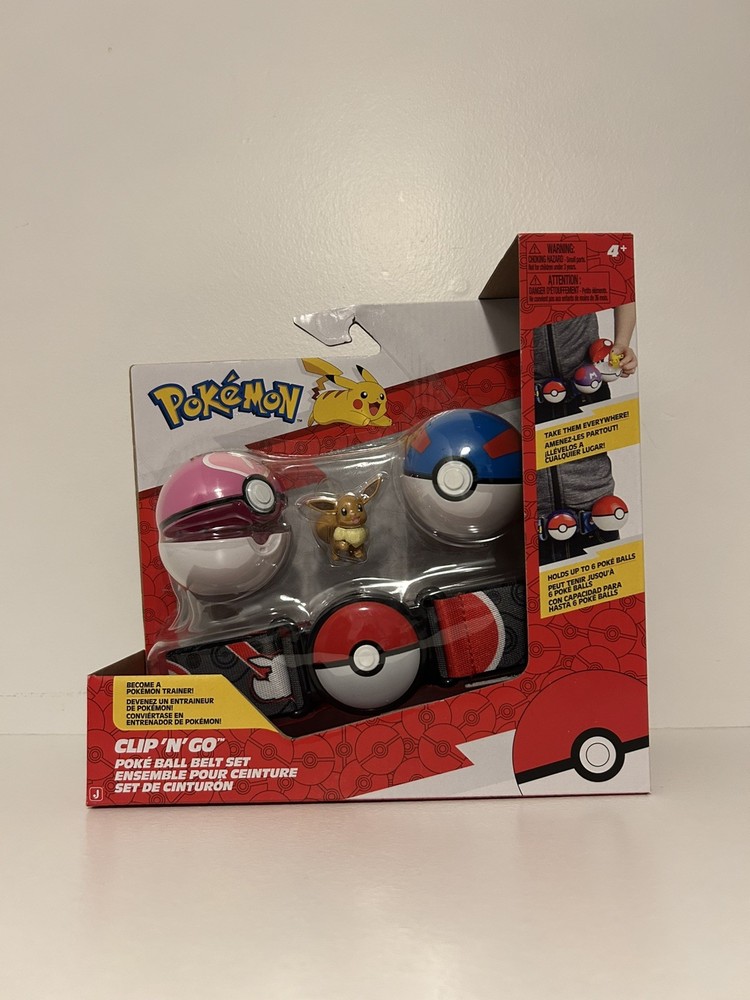 Pokemon Clip ‘N’ Go Poke Ball Belt (Eevee with Great Ball Love Ball & Eevee T…