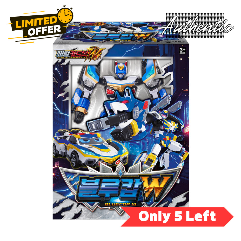 SAMG Metal Card Bot W BLUE COP W – Upgraded Season 2 Police Car Transforming KOR