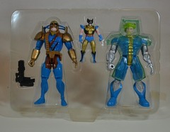 Toybiz Marvel X-Men MAVERICK VS. TREVOR FITZROY with Wolverine 1994 5″ opened