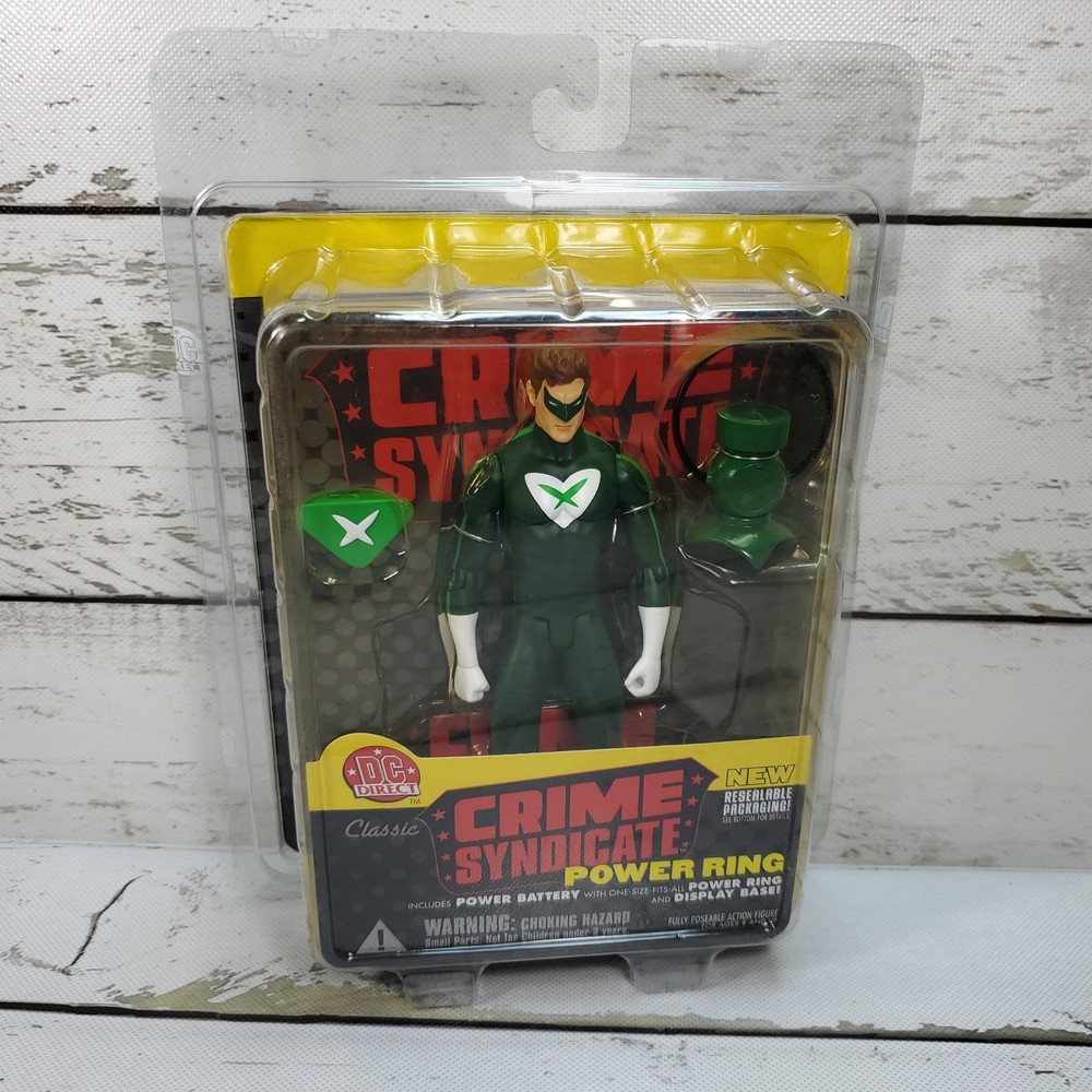 DC Direct Crime Syndicate Power Ring 2002 6″ Adjustable Action Figure Vintage