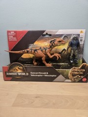 Jurassic World Rebirth Duncan Kincaid & Velociraptor Human & Dino Pack