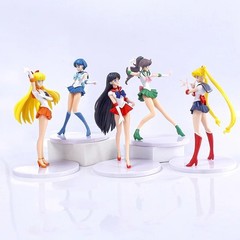 5pcs-Set Sailor Moon Anime Figure Mizuno Ami Tsukino Usagi Hino Rei Aino Minako
