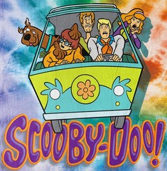 Scooby Doo Tie Dye Gang Mystery Machine Fleece Super Plush Throw Blanket 46″ x